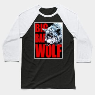 Big Bad Wolf (Red) Baseball T-Shirt